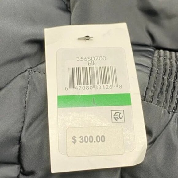 NEW COLE HAAN  Coat Black Size L Signature 40" Taffeta Full Zip Down Hooded - Picture 3 of 14